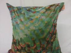 Ann Gish Bedding, Reef Euro European Bed Chiffon Stuffed Pillow Designer Outlet Sale