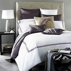 Ankasa Bedding, Harvest Aubergine Purple Lexington Avenue Quilted King Bed Coverlet Quilt NEW